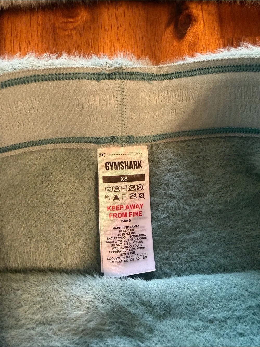 Gymshark x Whitney Simmons Fuzzy Eyelash Matching Set Sage Green